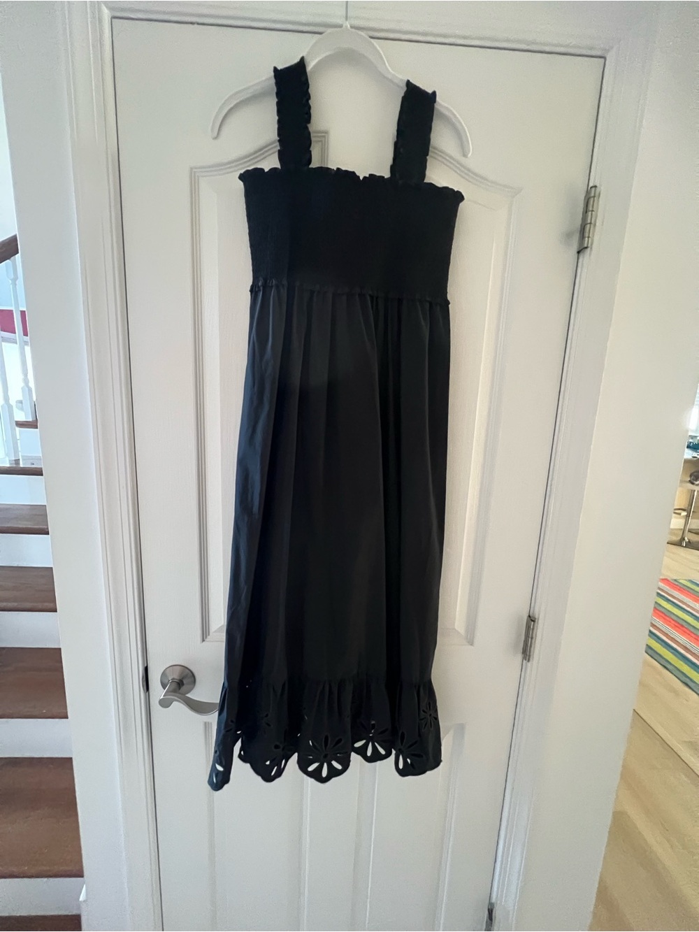 Rails Black Eyelet Midi Dress